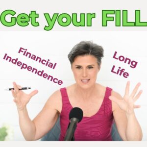 Woman discusses financial independence and long life.