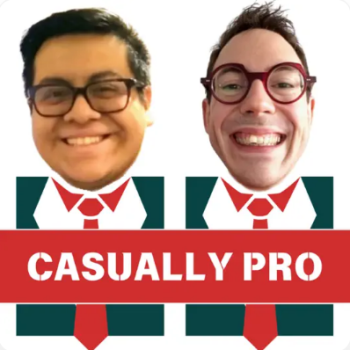 Casually Pro logo with smiling faces.